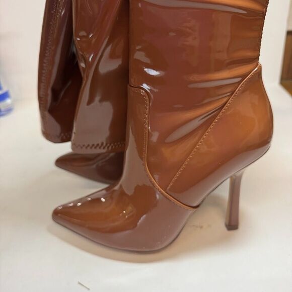 Steve Madden Women 6 Cognac Brown Vanquish Stiletto Thigh High Boots NIB GN4 - Picture 3 of 4